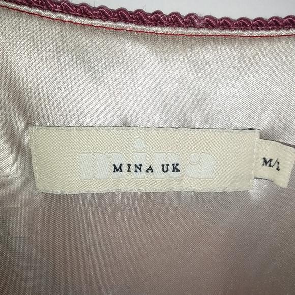 Mina UK M L Coral Poppy Flowy Dress - Picture 4 of 9